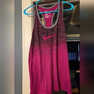 Nike Magenta and Gray Tank Top